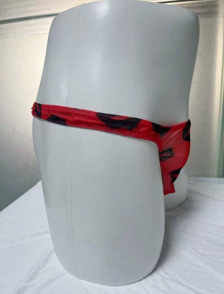 Scarlet Mesh Spot Thong